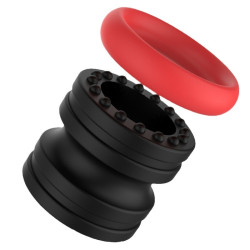 FUKR Ballstretcher souple Doblo 30 mm - Hauteur 4 cm Noir-Rouge